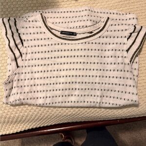 Staccato Ivory and Charcoal Patterned Top